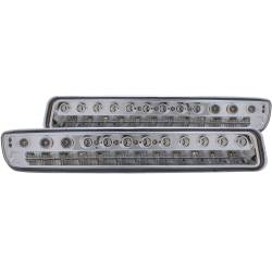 LED Clear Lens Chrome Housing Pair Does Not Fit Denali Models GMC Sierra 1500 1999-2007, 1500 HD/2500 HD/3500 2001-2007, GMC Sierra 2500 1999-2004, GMC Yukon/XL 1500/XL 2500 2000-2006 ANZO USA