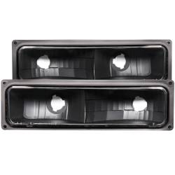 Euro Clear Lens Black Housing Pair Chevy/GMC Trucks/SUVs 1988-2000 ANZO USA
