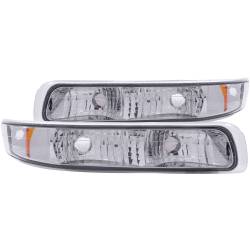 Euro Clear Lens Chrome Housing Amber Reflector Pair Chevrolet Silverado 1500/2500 1999-2002, 1500 HD/2500 HD/3500 2001-2002, Chevrolet Suburban 1500/2500/Tahoe 2000-2006 ANZO USA