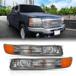Crystal Parking Light Parking Turn Signal Lights Chrome Amber (Oe) GMC Sierra 1500/Yukon 1999-2006, 2500 HD 2001-2006, GMC Yukon XL 1500/2500 2000-2006 ANZO USA