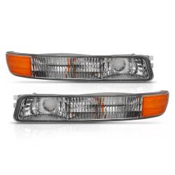 ANZO USA - Crystal Parking Light Parking Turn Signal Lights Chrome Amber (Oe) GMC Sierra 1500/Yukon 1999-2006, 2500 HD 2001-2006, GMC Yukon XL 1500/2500 2000-2006 ANZO USA - Image 2