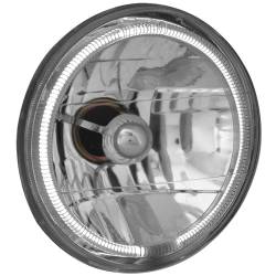 Universal Halogen Headlight Replacement W/Halo H4 Round 7 Inch CCFL Sold Individually ANZO USA