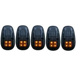 Roof Marker Light Smoke Lens 5 Pc. LED Replacement For Factory Cab Lights Only Does Not Include Harness Dodge Ram 2500/3500 1999-2002 ANZO USA