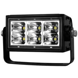 Rugged Vision Off Road LED Light Bar Rectangle 4 Inch 6 LEDS High Output Weather Resistant Housing ANZO USA