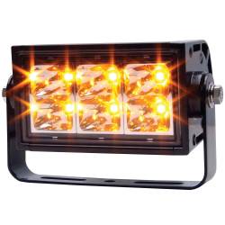Rugged Vision Off Road LED Light Bar Rectangle 4 Inch 6 LEDS High Output Amber Weather Resistant Housing ANZO USA