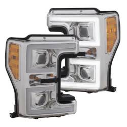ANZO USA - ANZO USA Projector Headlights w/ U-Bar Switchback Chrome w/ Amber - 2017-2019 Ford Superduty - Image 2