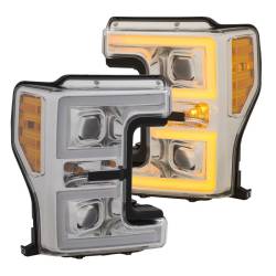 ANZO USA - ANZO USA Projector Headlights w/ U-Bar Switchback Chrome w/ Amber - 2017-2019 Ford Superduty - Image 3