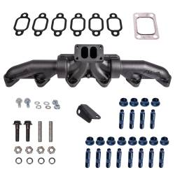 ATS Pulse Exh Manfld 1998.5-2002 5.9L Cummins 3-Pc T4 w/ Gaskets Prem Hardware